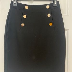 H & M black mini formal skirt